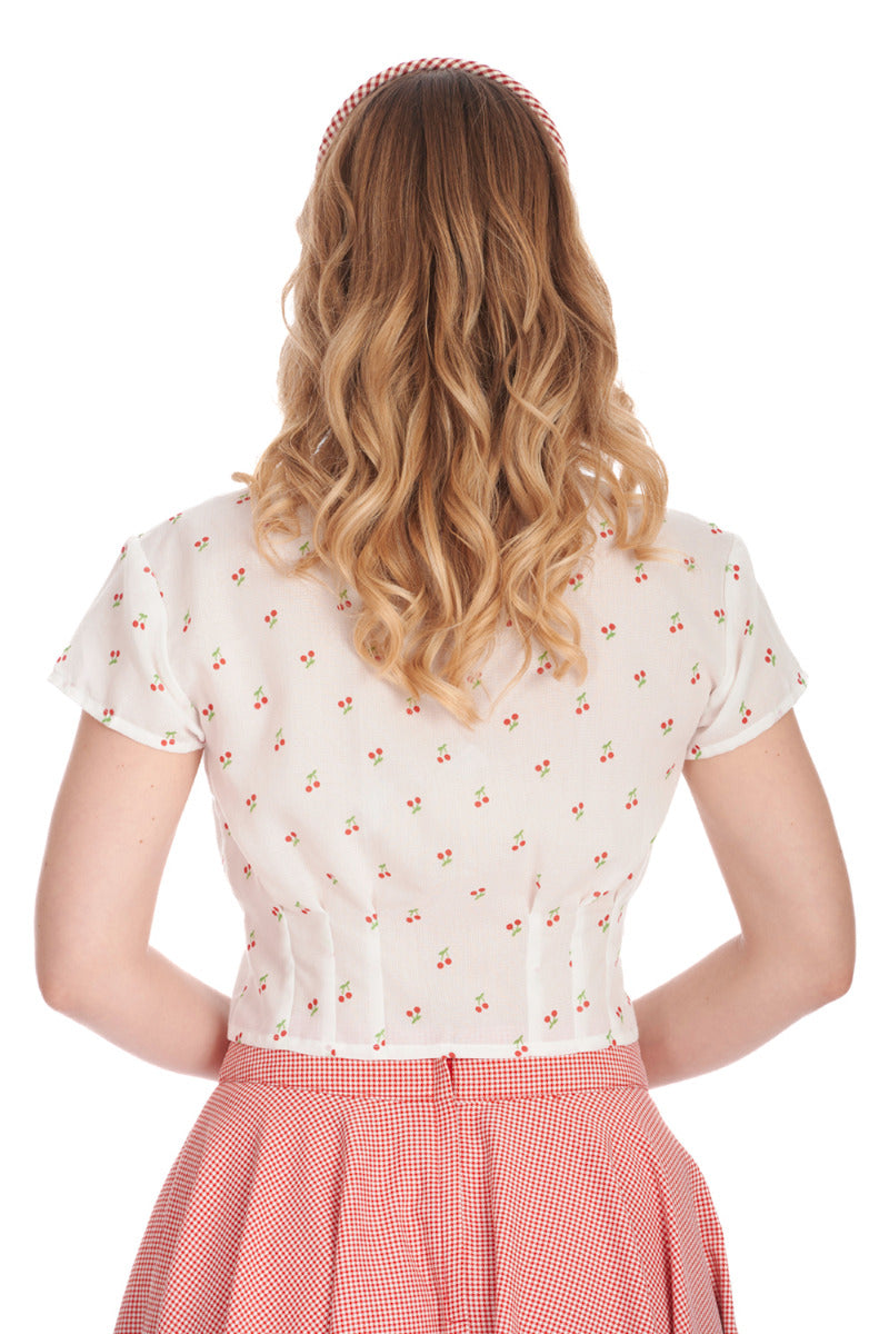 CHERRY AMOUR BLOUSE-White