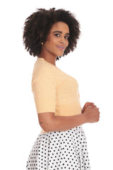 LOVE HEART CARDIGAN-Yellow
