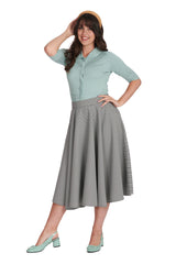 APRIL SHORT SLEEVE CARDIGAN-Aqua