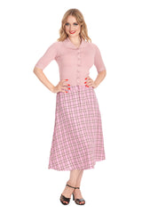 APRIL SHORT SLEEVE CARDIGAN-Blush