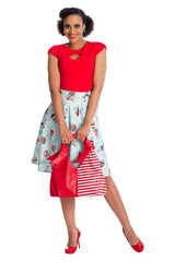 BE FREE JERSEY TOP Red