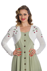 Banned Retro Summer Berry Emma Bolero Off White