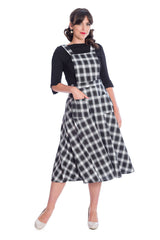 Banned Retro Sail Check Penny Pinafore Dress