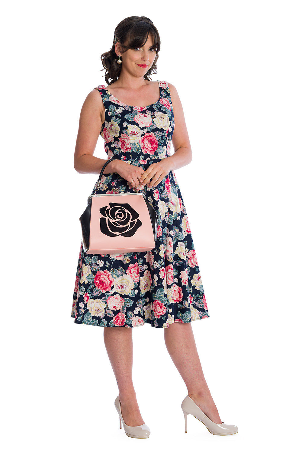 Banned Retro Rose Bloom Lady Jane Swing Dress