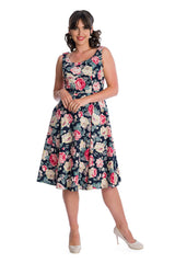 Banned Retro Rose Bloom Lady Jane Swing Dress