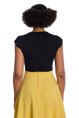 BE FREE JERSEY TOP Black