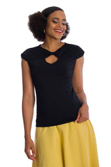 BE FREE JERSEY TOP Black