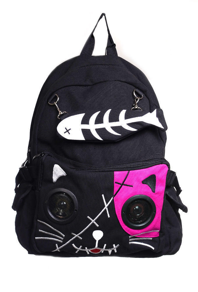Kitty Speaker Backpack-Black/Pink-One Size-EU