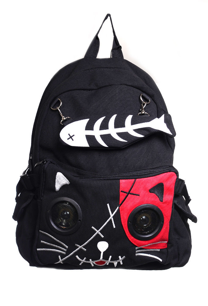 Kitty Speaker Backpack-Black/Red-One Size-EU