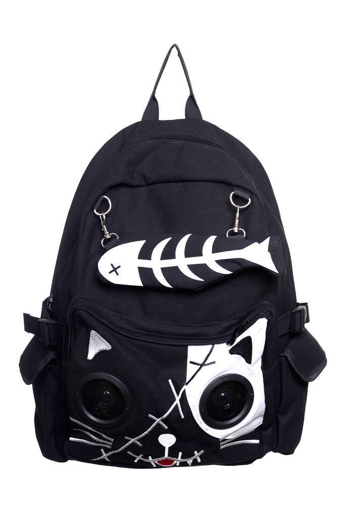 Kitty Speaker Backpack-Black/White-One Size-EU