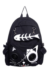 Kitty Speaker Backpack-Black/White-One Size-EU