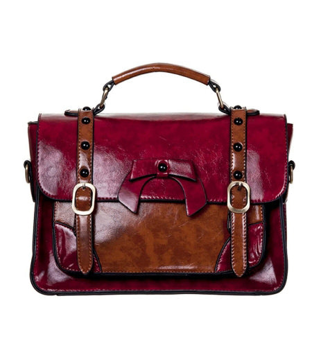 BUCKLE WITH BOW RETRO HANDBAG