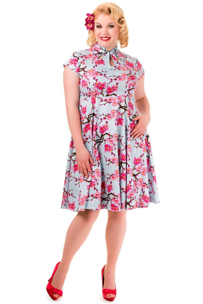 LAST DANCE CHERRY BLOSSOM FIT & FLARE DRESS