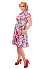 LAST DANCE CHERRY BLOSSOM FIT & FLARE DRESS