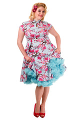LAST DANCE CHERRY BLOSSOM FIT & FLARE DRESS