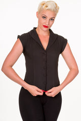Banned Retro 1950's Dream Master Rita Shirt Black
