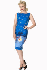 ROMANCE LIVES WINTER PENCIL DRESS