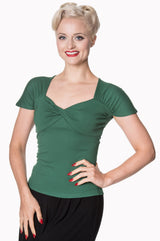 SHE WHO DARES TOP Forest Green