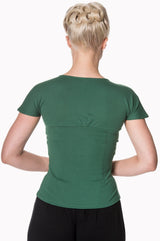 SHE WHO DARES TOP Forest Green