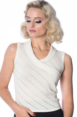 ITÔÇÖS A WRAP POINTELLE KNIT TOP