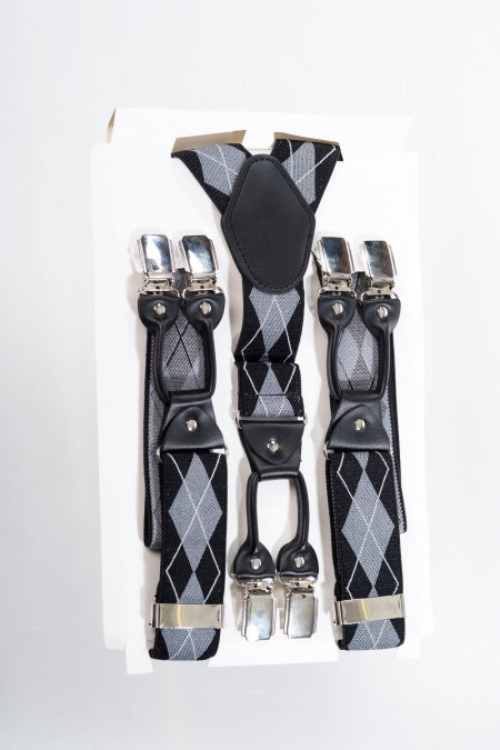 GREY ROCKABILLY BRACES
