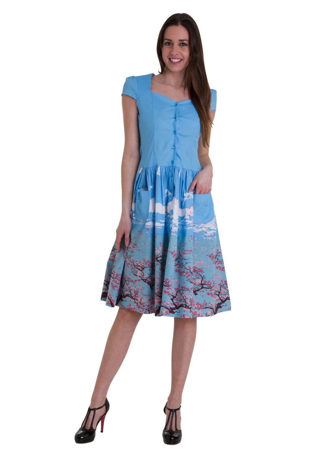ORIENTAL BLOSSOM BODICE DRESS