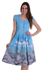 ORIENTAL BLOSSOM BODICE DRESS