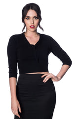 PUSSY BOW KNIT TOP