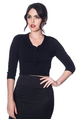 PUSSY BOW KNIT TOP