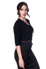 PUSSY BOW KNIT TOP