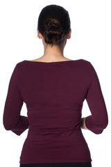 Banned Retro 1950's Oonagh Basic Boat Neck Vintage Dorothy Top