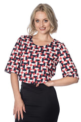 Banned Retro 60's Mod Circles Crop Top