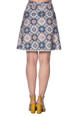 70's TILE BUTTON UP SKIRT