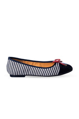 DEVON STRIPE BALLERINA FLATS