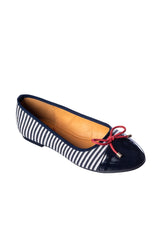 DEVON STRIPE BALLERINA FLATS