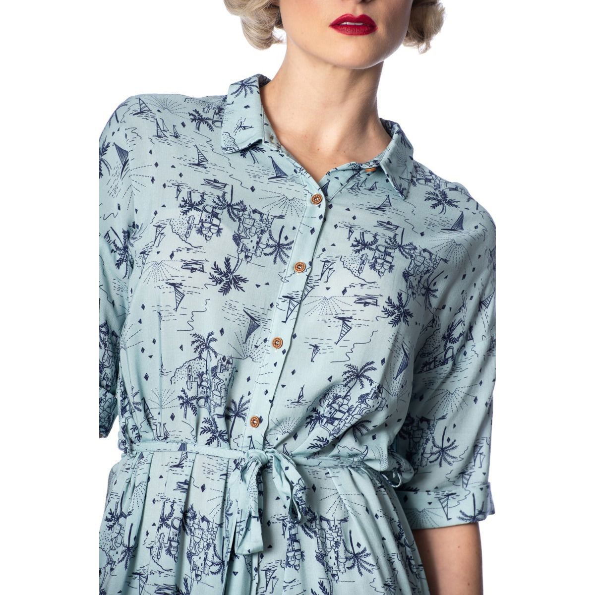SANTORINI DREAMS RELAXED SHIRTDRESS