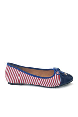 DEVON STRIPE BALLERINA FLATS