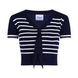 SAILOR STRIPE TIE TOP