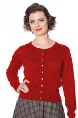 POINTELLE KNIT CARDIGAN