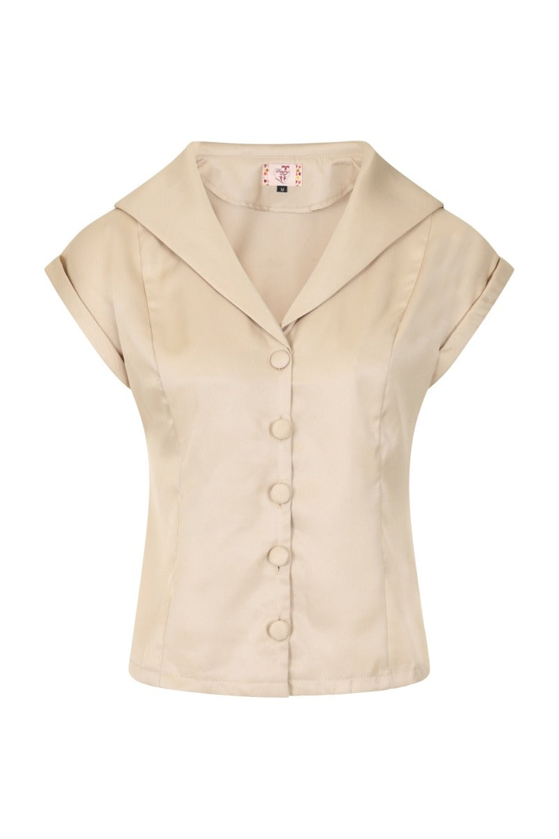 Banned Retro 1950's Dream Master Rita Shirt Brown