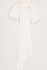 Banned Retro 1950's Perfect Pussy Bow Vintage Bell Sleeve Blouse White