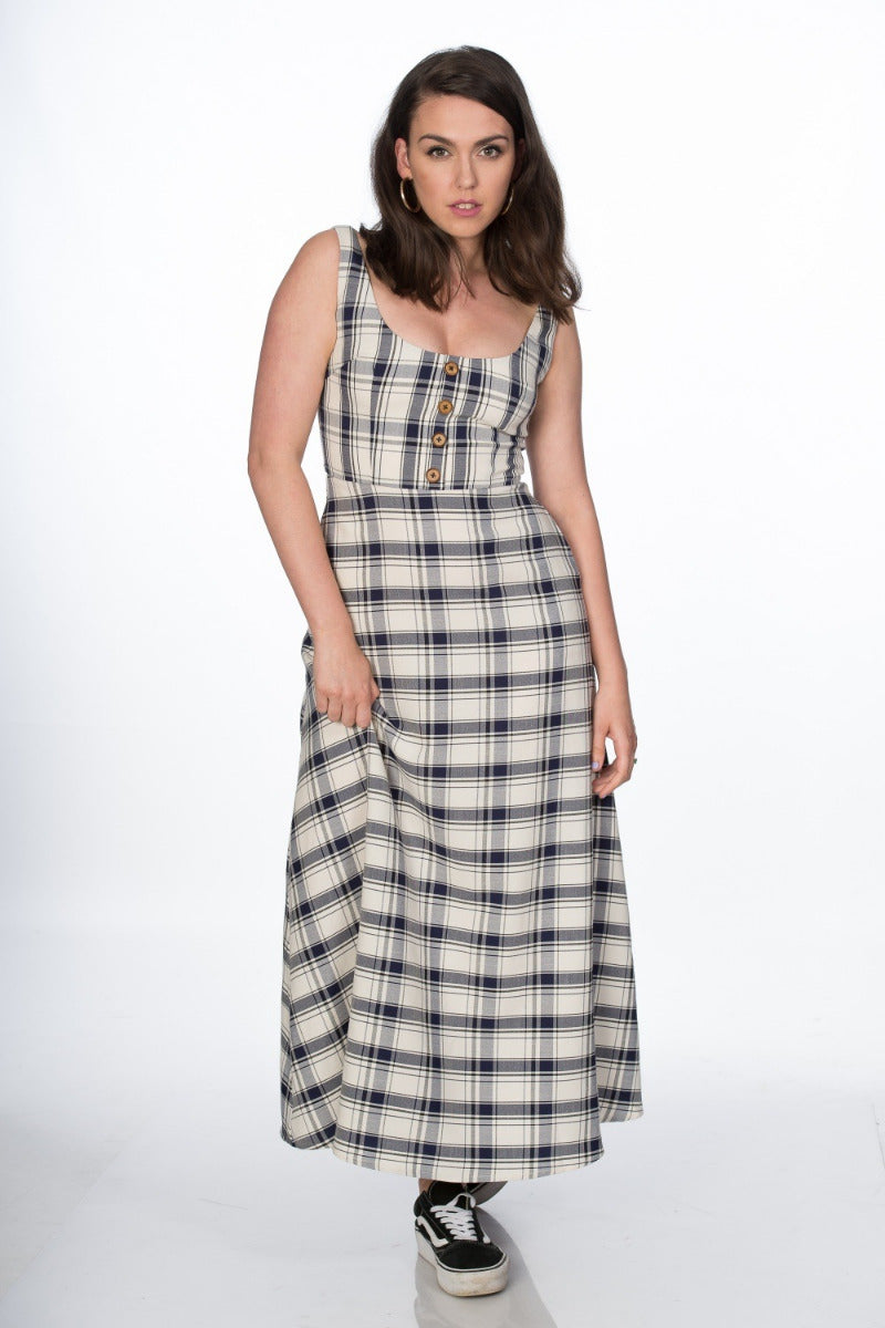 ROMANCE ME CHECK DRESS