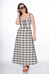 ROMANCE ME CHECK DRESS