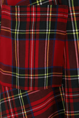 Banned Retro 1960's Sweet Tartan Red Plaid Pinafore Adele Dress