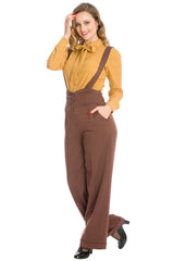 Banned retro 1940s Her favourite trouser High waisted with pockets and detachable suspenders