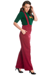 Banned retro 1940s Her favourite trouser High waisted with pockets and detachable suspenders
