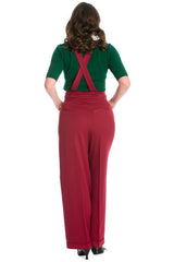 Banned retro 1940s Her favourite trouser High waisted with pockets and detachable suspenders