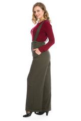 Banned retro 1940s Her favourite trouser High waisted with pockets and detachable suspenders