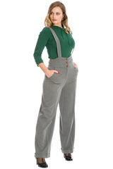 Banned retro 1940s Her favourite trouser High waisted with pockets and detachable suspenders