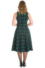 SWEET CHECK FIT AND FLARE DRESS